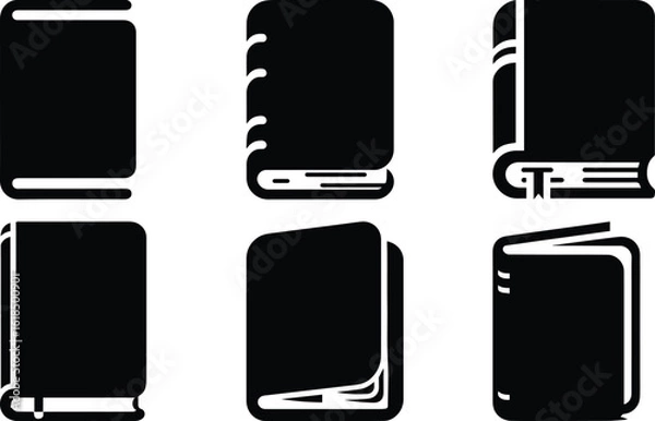 Obraz Book bundle silhouette icon vector art