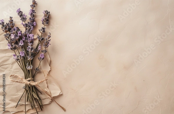 Obraz avender tied with twine paper