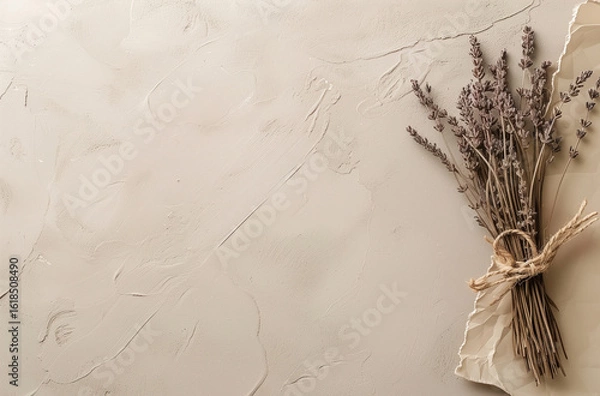 Obraz avender tied with twine paper