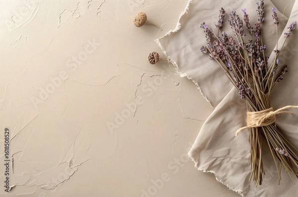 Obraz avender tied with twine paper