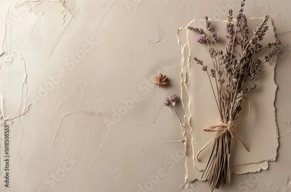 Obraz avender tied with twine paper