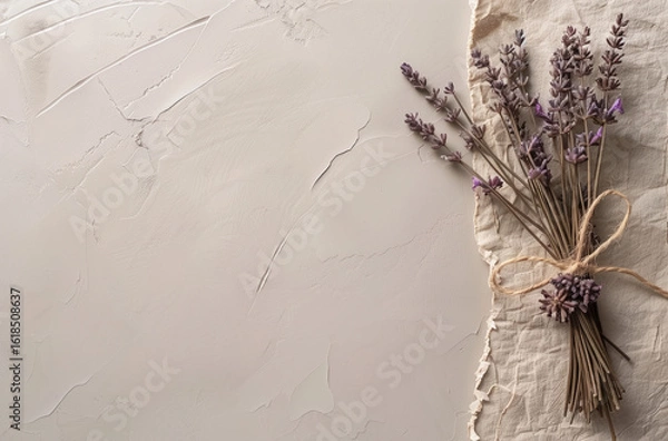 Obraz avender tied with twine paper