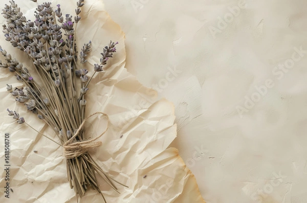 Obraz avender tied with twine paper
