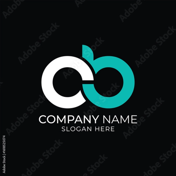 Fototapeta Creative CB logo design vector