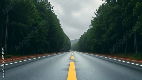 Obraz Lonely Road Between 