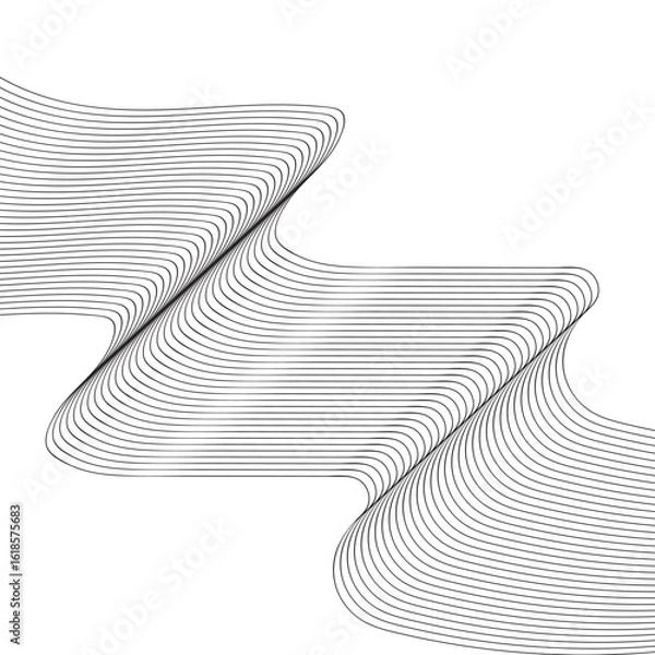 Fototapeta Modern wave line pattern art.