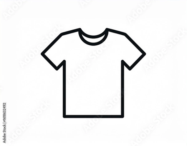 Obraz T-shirt outline icon vector