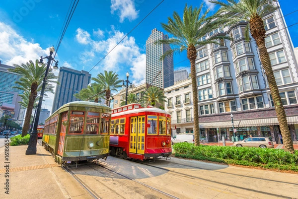 Fototapeta Tramwaje w Nowym Orleanie, Luizjanie, USA