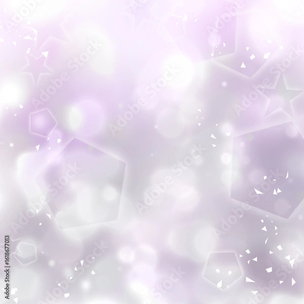 Fototapeta 正方形背景　手描き素材　キラキラしたレンズフレアがほわほわと輝く薄ピンク色　抽象背景イラスト