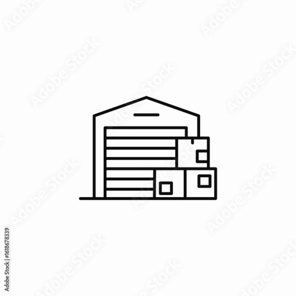 Obraz garage storage icon sign vector