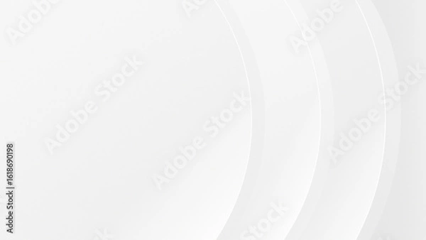Fototapeta Abstract white background of light grey gradient curved lines. Minimal clean background with copy space for text. Corporate background, business product presentation. Geometric pattern.