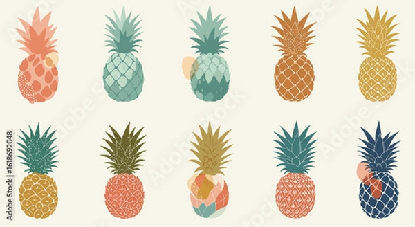 Obraz Boho Tropical Pineapple Summer Artwork