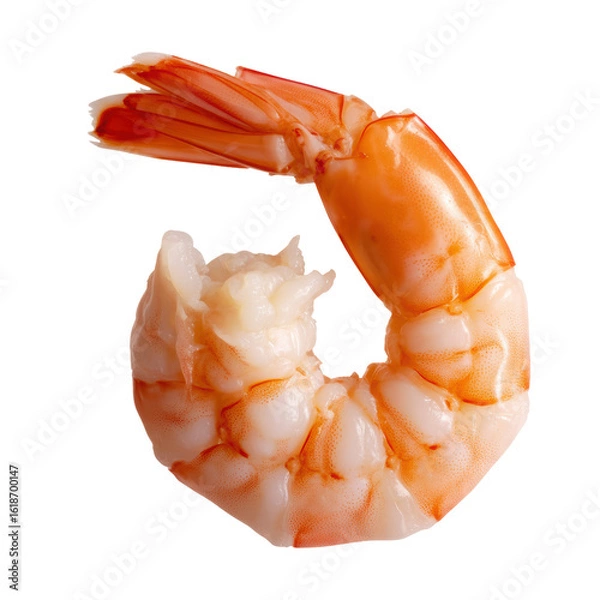 Obraz Cooked shrimp isolated on white background
