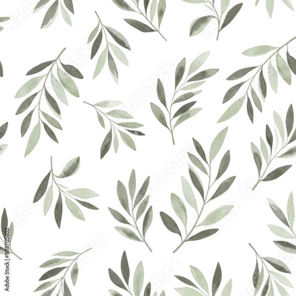 Fototapeta Elegant leaf pattern isolated on transparent background