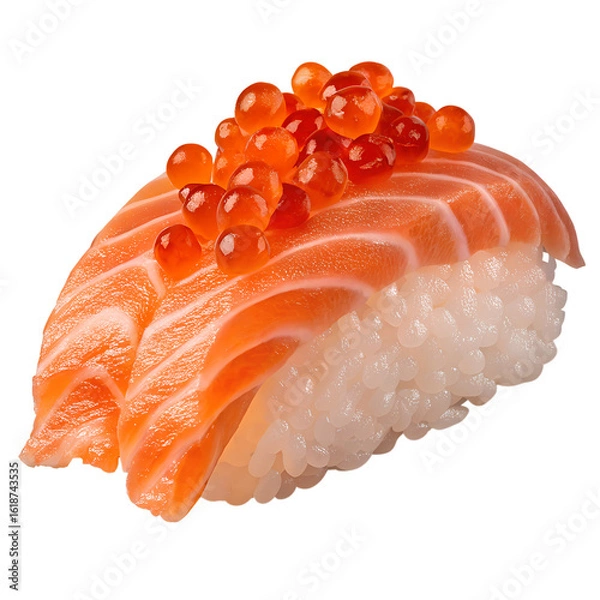 Obraz red caviar isolated on white background