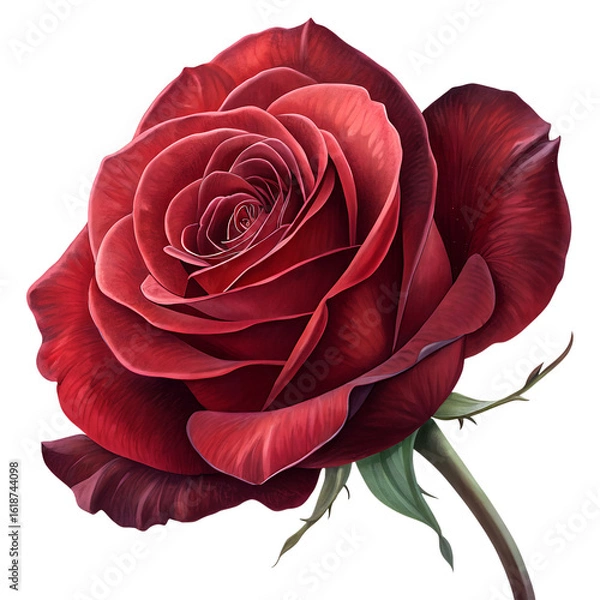 Obraz single red rose