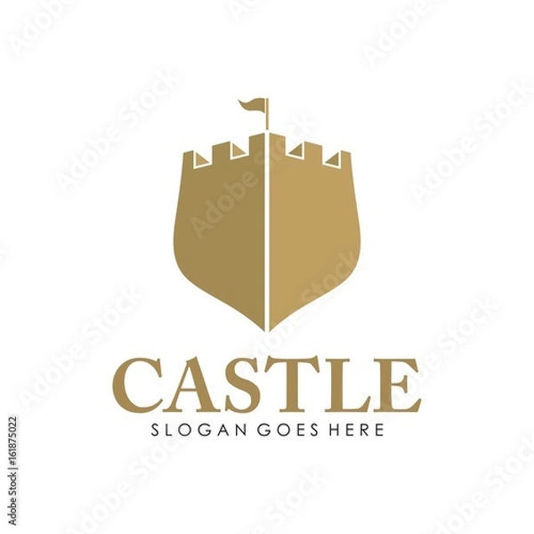 Obraz Castle logo, icon, and illustration vector