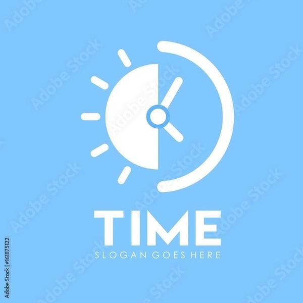 Obraz Time and alarm clock logo design vector