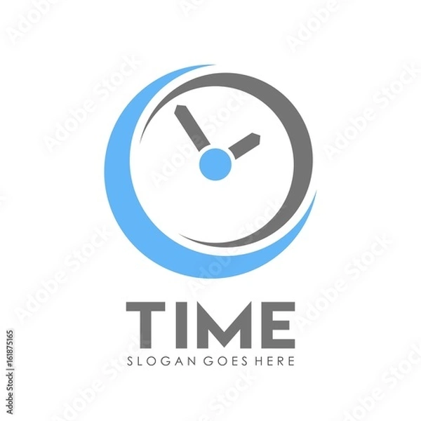 Obraz Time and alarm clock logo design vector