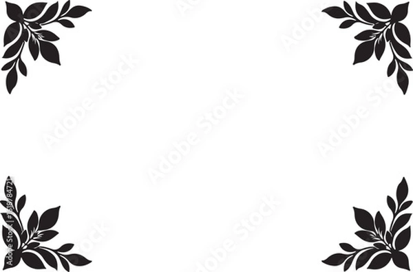 Obraz Floral Laser Cut Frame Vector Set
