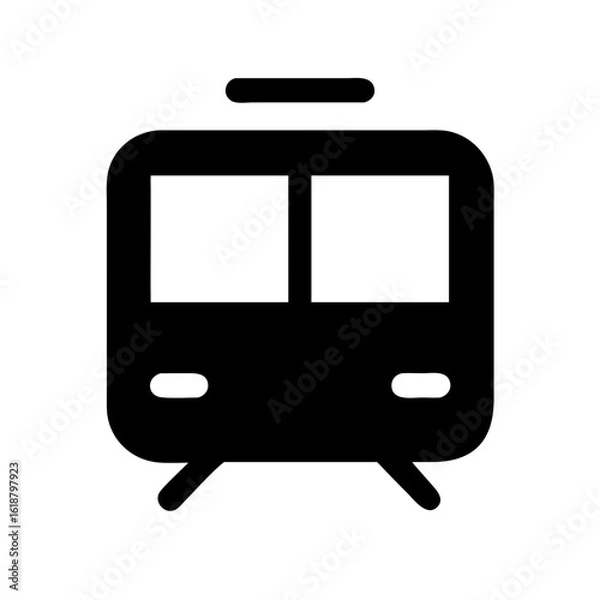 Obraz Tram icon vector illustration