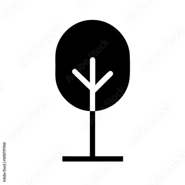 Fototapeta Tree square icon vector illustration