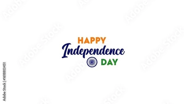 Fototapeta August 15, Happy independence day. Vector Greeting card design for Indian independence Day.