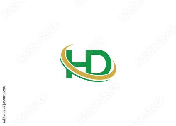 Fototapeta Lette HD logo design vector icon template