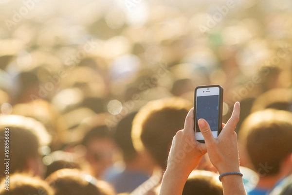 Obraz hands holding smartphone