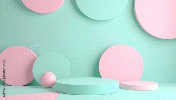 Obraz A clean soft background with a scene