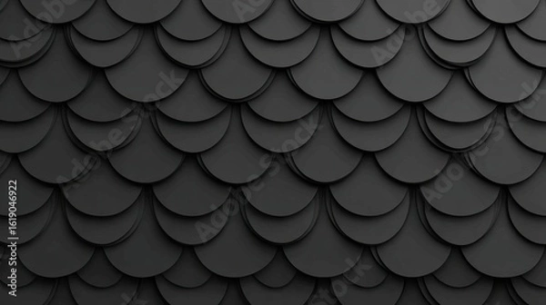 Fototapeta Dark, repeating circular scales