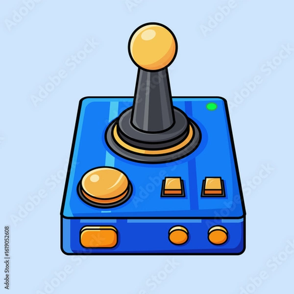 Fototapeta Vector illustration of an old-fashioned joystick commonly used for playing video games - Retro Vector Illustration