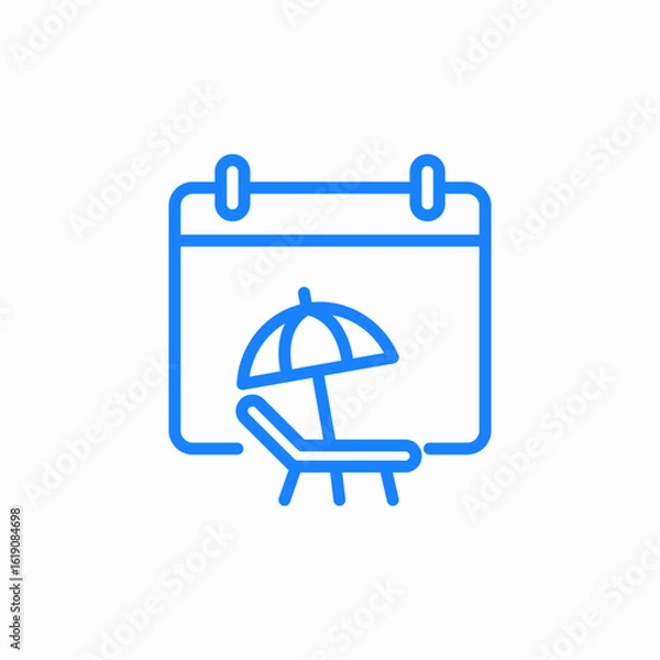 Obraz beach vacation day icon sign vector