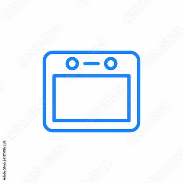 Obraz oven bake icon sign vector