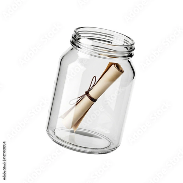 Fototapeta empty glass jar