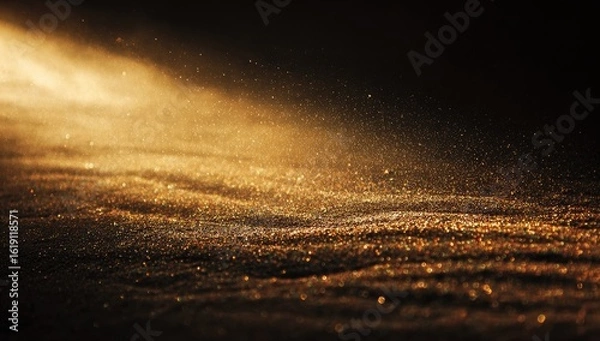 Fototapeta Golden light illuminating a textured surface