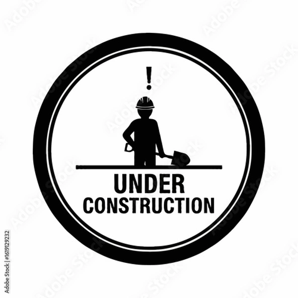 Obraz under construction sign
