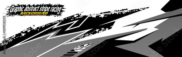 Fototapeta Car livery vector graphics. Abstract grunge background design for vehicle vinyl wraps and car branding.