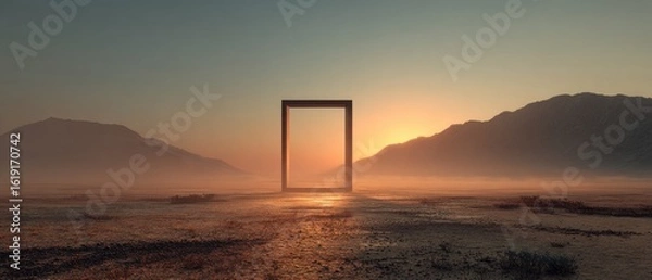 Obraz Sunset Portal: A Mystical Passage Through Mountains