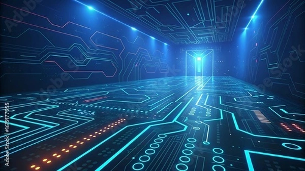 Obraz abstract technology background
