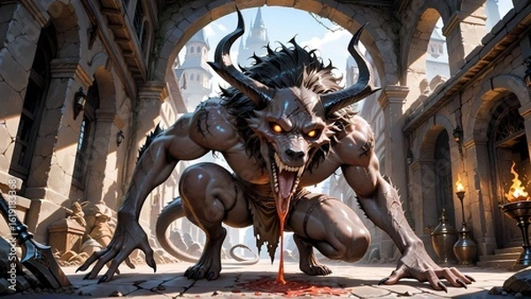 Obraz 地下通路の巨大なモンスター