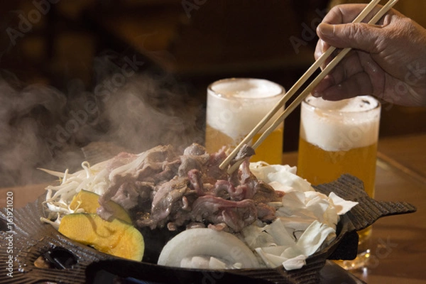 Obraz ジンギスカンで乾杯！