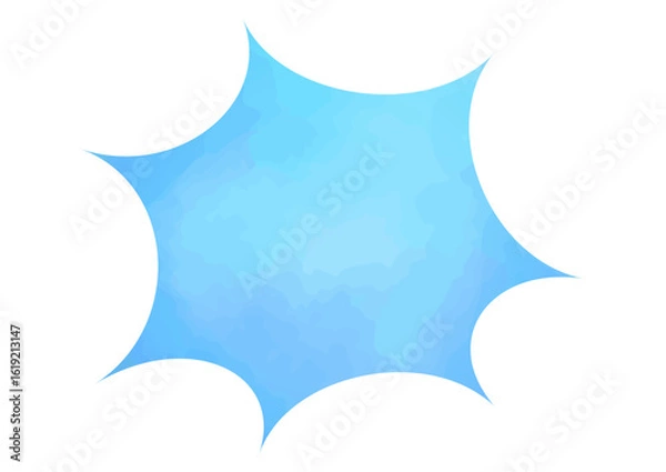 Obraz 水彩風のシンプルなフキダシ　強調