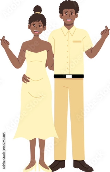 Obraz Wedding Couple Character