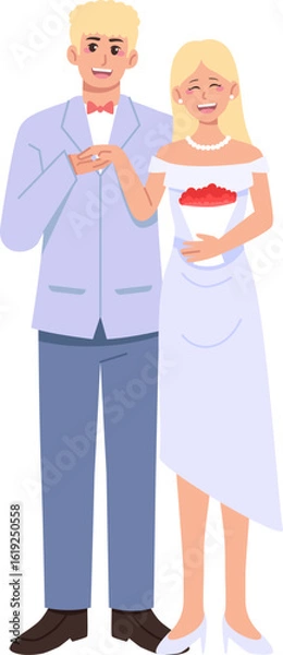 Obraz Wedding Couple Character