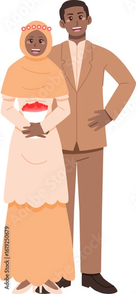 Obraz Wedding Couple Character