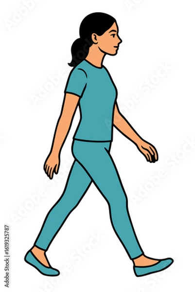 Obraz young woman running