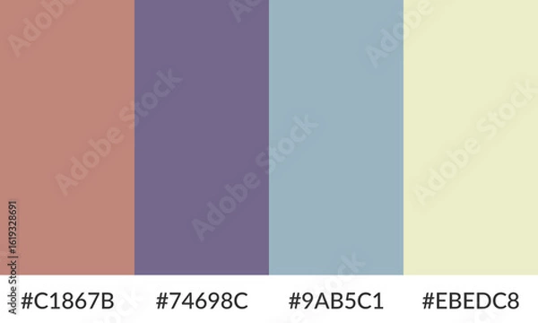 Fototapeta Abstract color palette banner versatile collection of shade and swatch