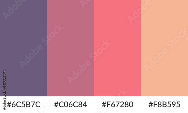 Fototapeta Abstract color palette banner versatile collection of shade and swatch
