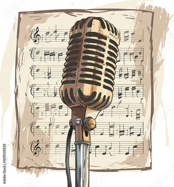 Obraz vintage microphone